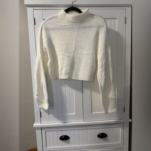 Cozy White Turtleneck Sweater